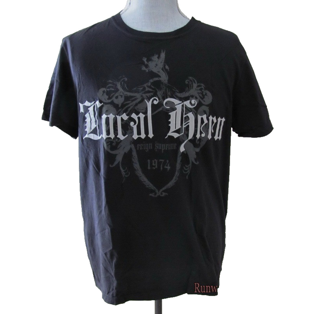 New $78 JUICY COUTURE Men XL Local Hero 74 Black Tee T-shirt T Shirt READ